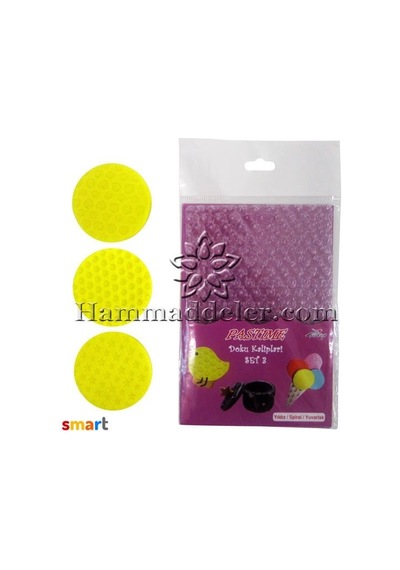 Dekor Şeker Hamuru Kalıbı Yıldız Spiral Yuvarlak Set 3 Diğer