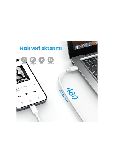 Woyax By Deji Apple iPhone Uyumlu Type C To Lightning 8 X XS XR 11 12 13 14 Pro Max PlusHızlı Şarj Kablosu
