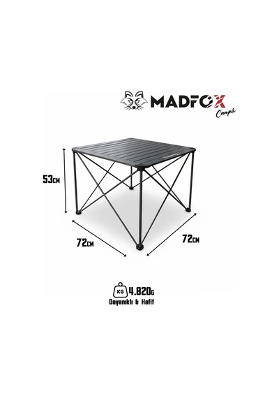 Madfox Campix Katlanır Kamp Masası Büyük Karışık/Çok Renkli