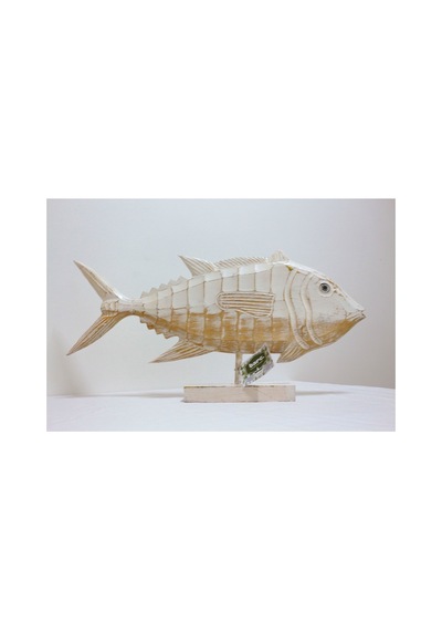 Ahşap Dekoratif Balık 60 Cm Balık Biblo Ayaklı