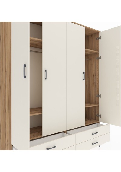Hyperion Gardrop 6 Raflı 4 Çekmeceli 2 Askılı 176x44x221 Çam-aytaşı Aytaşı Hyperion Gardrop 6 Raflı 4 Çekmeceli 2 Askılı 176x44x221 Çam-aytaşı Aytaşı