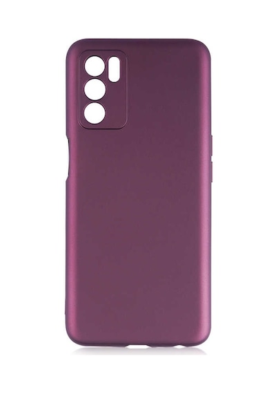 Ekılıf - Oppo A16 Uyumlu Kılıf Mat Soft Premier Silikon Kapak - Mürdüm