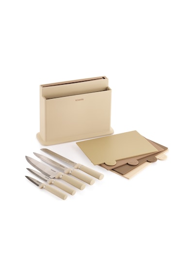 Schafer Forge Kesme Tahtası/bıçak Seti 10 Parça-krem