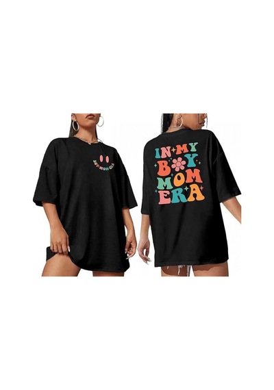 Efnaz Style Bisiklet Yaka Kısa Kol Baskılı T-shirt - Siyah