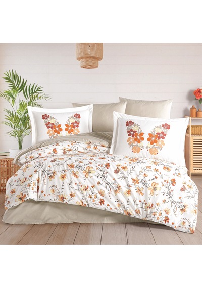 Çift Kişilik Poplin Nev Belis Oranj 0