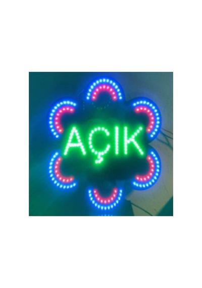 Eczane Led E-logo Ve Animasyonlu Papatya Açık Yazısı