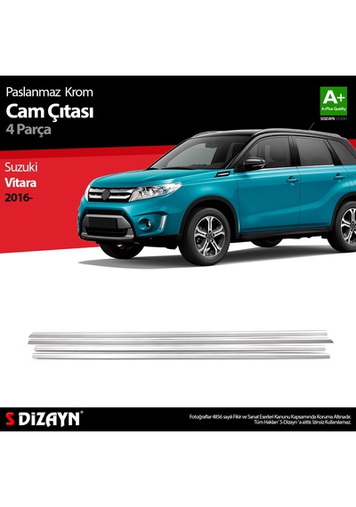 S-Dizayn Suzuki Vitara Krom Cam Çıtası 4 Prç. 2016 Üzeri