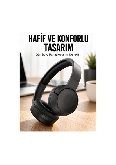 Kulak Üstü Kablosuz Bluetooth Kulaklık Gürültü Önleyici Uzun Şarj Süreli Renk