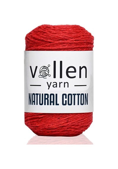 100gr/200mt Premıum Doğal Koton Amıgurumi Ve Punch Ipi,tığ Işi El Örgü Ipi,kırmızı