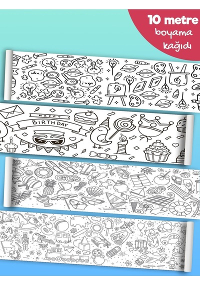 Bebek Ve Çocuk İçin 10 Metre Rulo Boyama Kağıdı