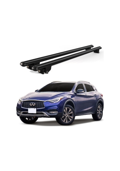 Kanca İnfinty Qx30 2016 Ve Sonrası Uyumlu Siyah Kilitli Ara Atkı 120cm Port Bagaj Tavan Barı