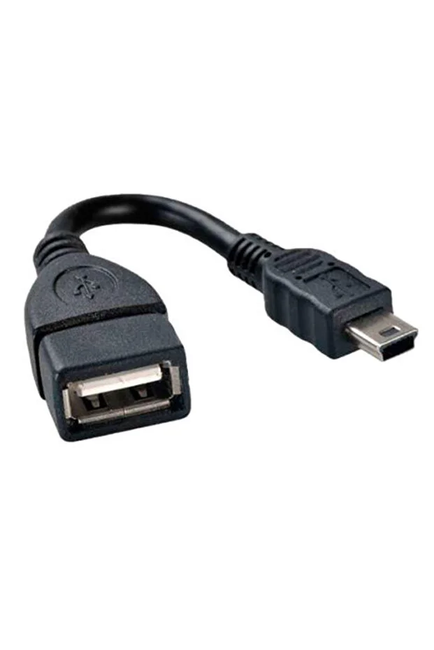 V3 Kablo 5 Pin Mini Usb Erkek Usb Dişi Aparat Oto Teyp Flash Bellek Mini Usb Otg Dönüştürücü Kablo Siyah Mini 5pin