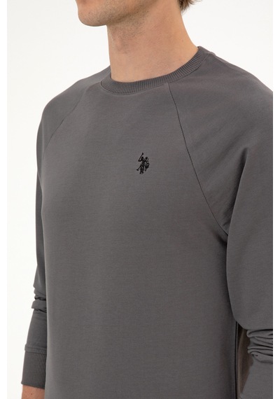 U.S. Polo Assn. Erkek Regular Fit Bisiklet Yaka Gri İnce Basic Sweatshirt 50313752-VR024 U.S. Polo Assn. Erkek Regular Fit Bisiklet Yaka Gri İnce Basic Sweatshirt 50313752-VR024