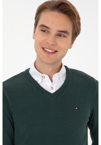U.s. Polo Assn. Erkek Koyu Yeşil Kazak /triko 50313668-vr079 Koyu Yesıl