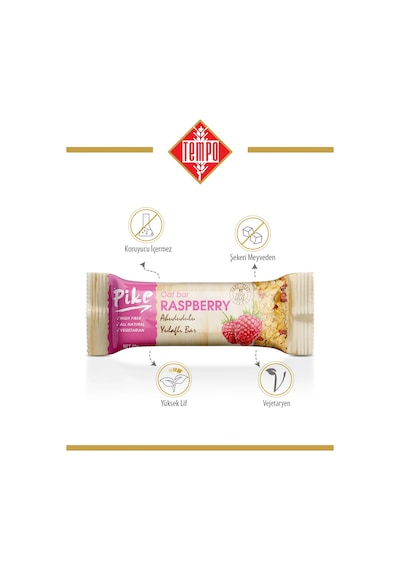 Ahududulu Yulaflı Bar 40 G X 12 Adet