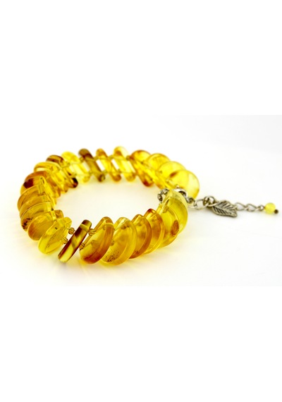 Kehribar Bayan Bileklik Özel Tasarım Ambergold Blk23-62 Çok Renkli