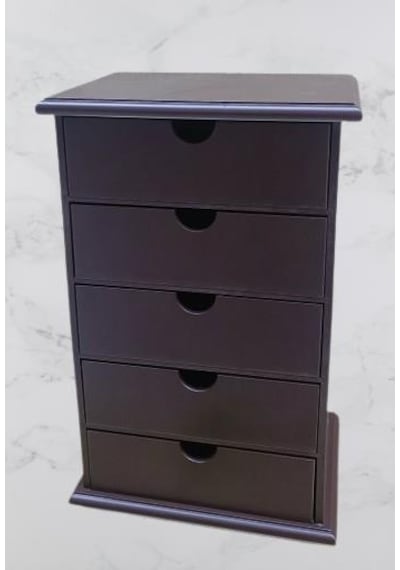 Hobi Erdl Model 90528 Ahşap Takı Şifonyer 5çekmeceli Ceviz Rengi El Yapımı