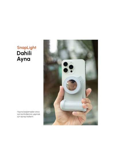 Shiftcam Snappocket Light Led Selfie Ring Işık, 4 Parlaklık Seviyesi, Dahili Batarya, Manyetik Telef Siyah