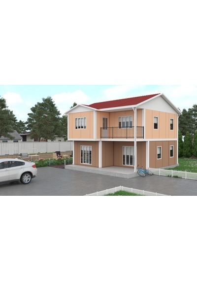122 M2 Çift Katlı Prefabrik Ev