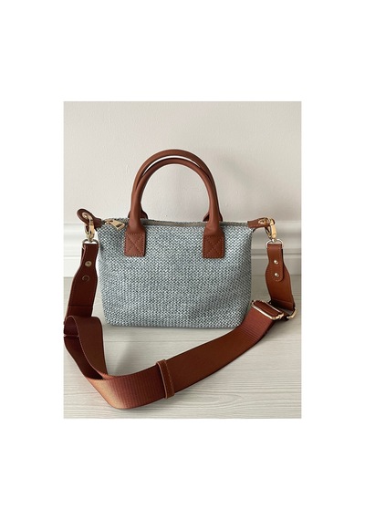 Nura Collection Gri-taba Hasır Kadın Mini Mektup Model El Ve Omuz Çantası Gri - 851608308 Gri