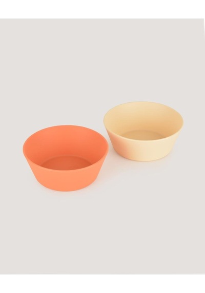 Yuvarlak Bebek Mama Tabağı 2'li Set Peach - Vanillia