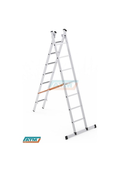 2,5*2=5+1=6 MT 65X25 İKİ PARÇALI  A TİPİ SÜRGÜLÜ MERDİVEN