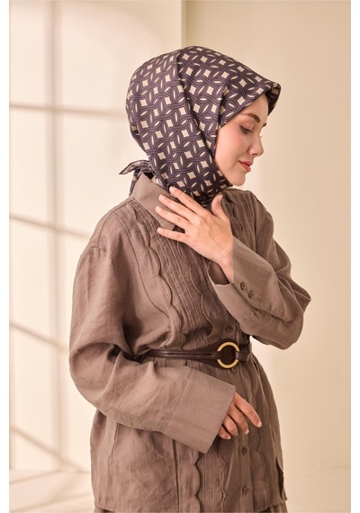 Silk Home Twill İpek Eşarp - 11479-35 Vizon