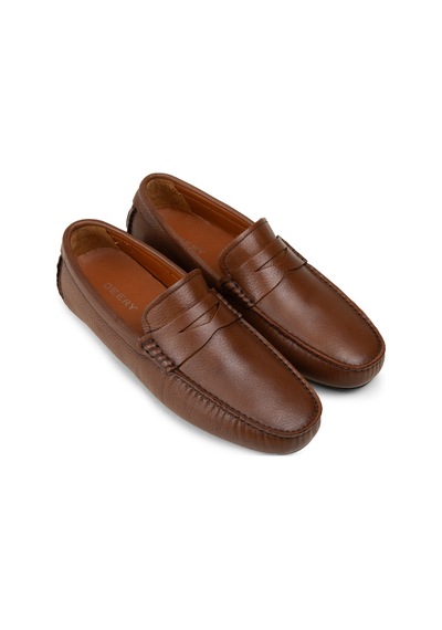 Deery Erkek Hakiki Deri Taba Renk Loafer Ayakkabı - E0920mtbac02