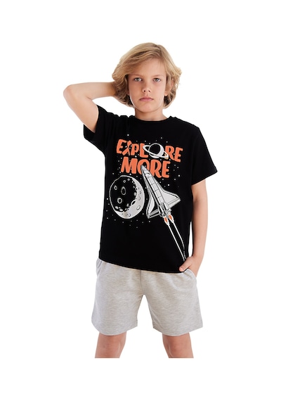 Denokids Mshb&g Explore Erkek Çocuk T-shirt Şort Takım Renkli Çok Renkli