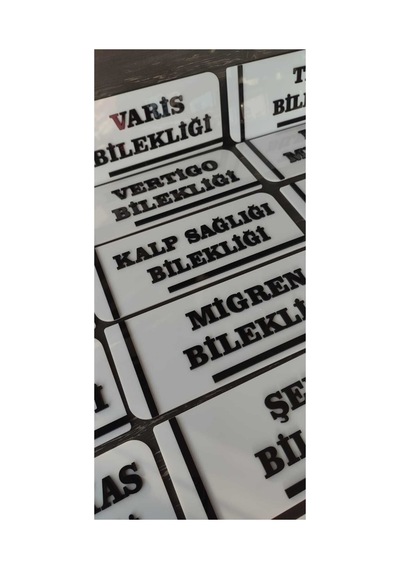 Pleksi Kabartmalı Kapı İsimliği 1 Adet
