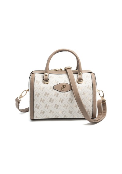 Silver Polo Sp1091 Kadın El Çantası Monogram Bej-latte