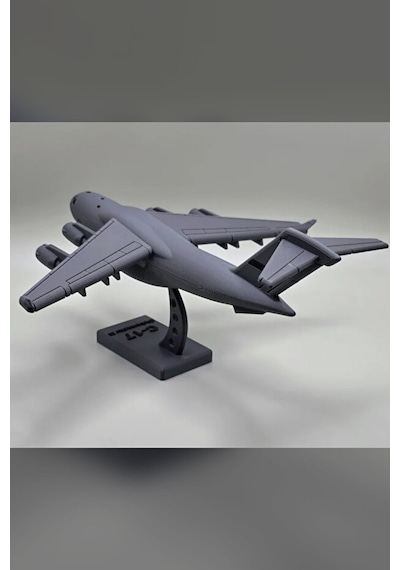 C-17 Askeri Kargo Uçağı Maket Kit Kart - Estetik Dekoratif Uçak Figürü Ve Puzzle Oyuncak