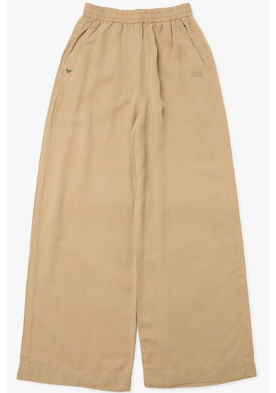 Lacoste Women's Relaxed Fit Pants Kadın Dokuma Rahat Kesim Eşofman Altı Bej Bej