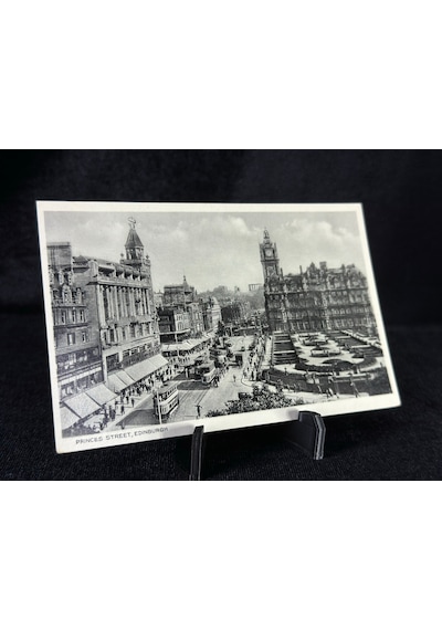 İngiltere Post Card Princes Street Edinburgh 1930-1950'li Yıllarından