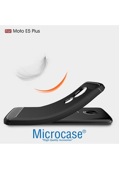 Motorola Moto E5 Plus Brushed Carbon Fiber Silikon Tpu Kilif +Cam 266285087 - Seçenek / Cam Koruma-Cam Istemiyorum