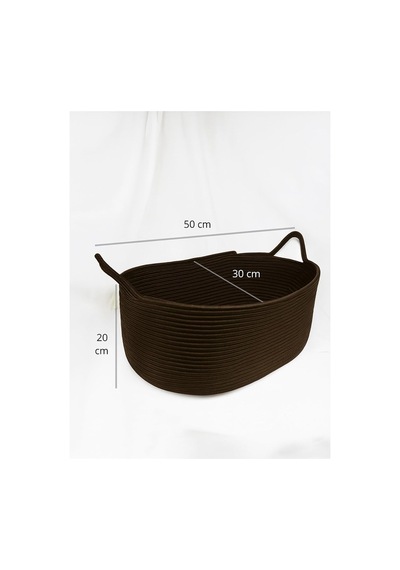 Tr Hasır Jüt Dekoratif Sepet 20x30x50 Cm, Oyuncak, Çamaşır, Banyo, Mutfak Ve Düzenleyici Saklama Sepeti Kahverengi Diğer