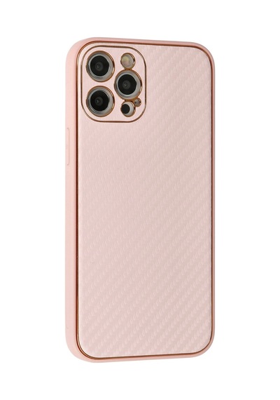 iPhone Uyumlu 12 Pro Kılıf Coco Karbon Silikon - Pembe
