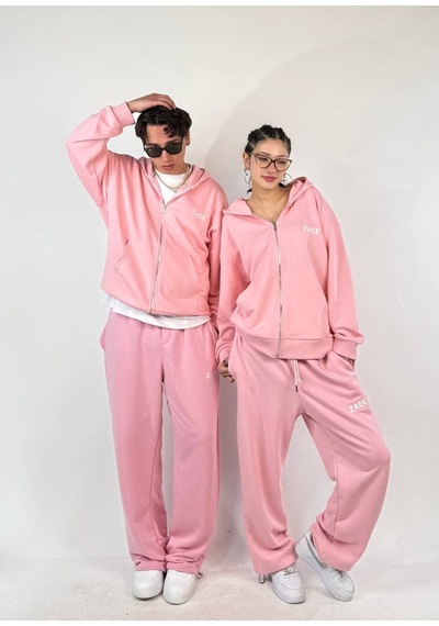 Zaee İnce Kumaş Nakışlı Oversize Premium Zip Hoodie Çok Renkli