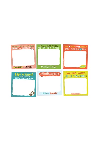 Em & Friends Daily Struggle Yapışkan Not Paketi, 6 Yapışkan Not Pedi Seti, 6,3 X 6,3 Cm Ve 40 Yaprak