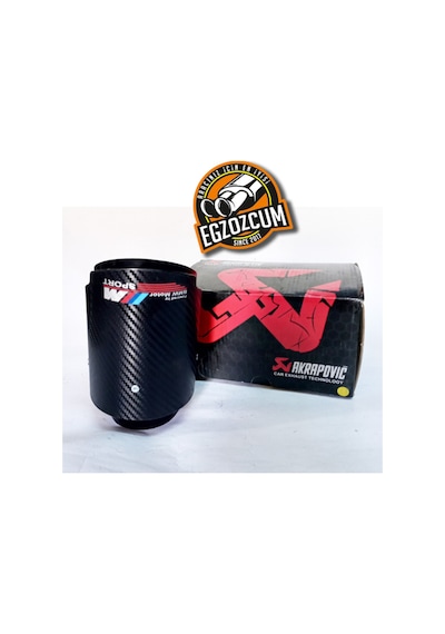 90 Mm. Msport Logolu Tekli Siyah Akrapovic Egzoz Ucu