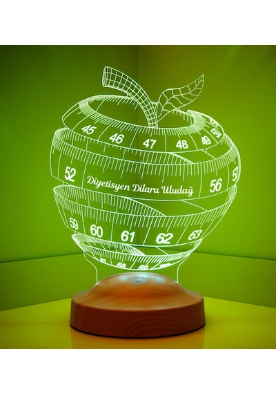 Diyetisyenler Günü Hediyesi, Diyetisyene Hediye 3D Led Lamba