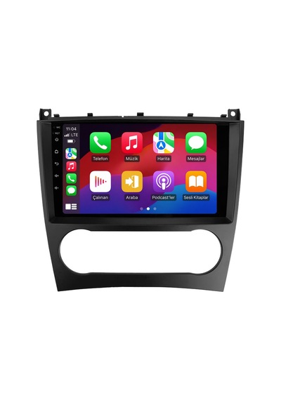 Mercedes C-class 2004-2006 Android Multimedya Carplay Android Auto Navigasyon 6gb Ram 64gb 9"