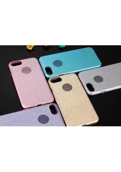 Apple Uyumlu iPhone 8 Plus Kılıf Zore Shining Silikon Mavi