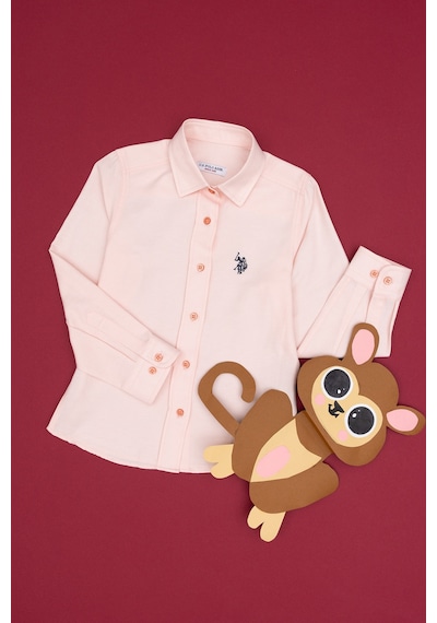 U.s. Polo Assn. Kız Çocuk Somon Gömlek Desenli 50297414-vr047 Somon U.s. Polo Assn. Kız Çocuk Somon Gömlek Desenli 50297414-vr047 Somon