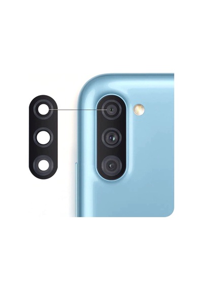 Teknonet Samsung Galaxy A11 Uyumlu Kamera Camı - Siyah -