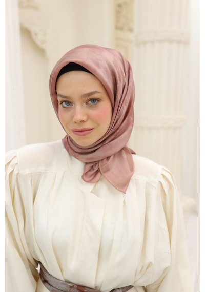 Silk Home Shiny Eşarp 75002-67 Pudra, Vizon, Gül Kurusu
