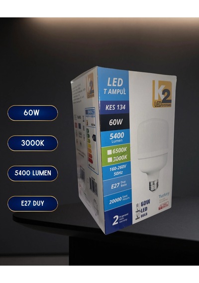 K2 Kes134 Torch Led Ampul 60w Günışığı