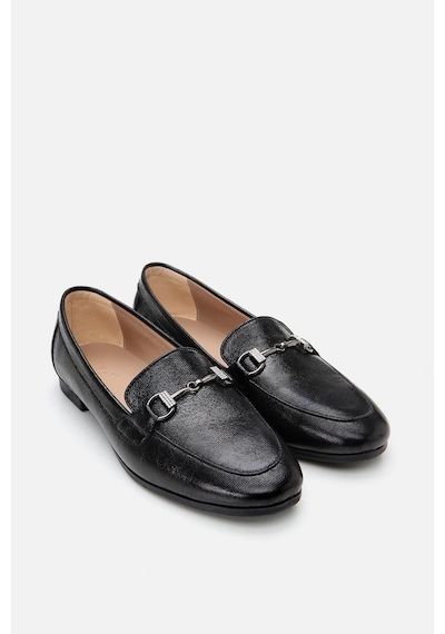 Yaya By Hotiç Kadın Siyah Tokalı Şık Klasik Loafer Siyah