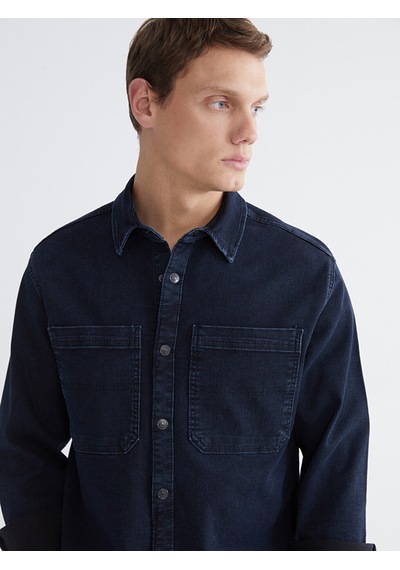 Lcw Jeans İndigo Rahat Kalıp Erkek Jean Gömlek