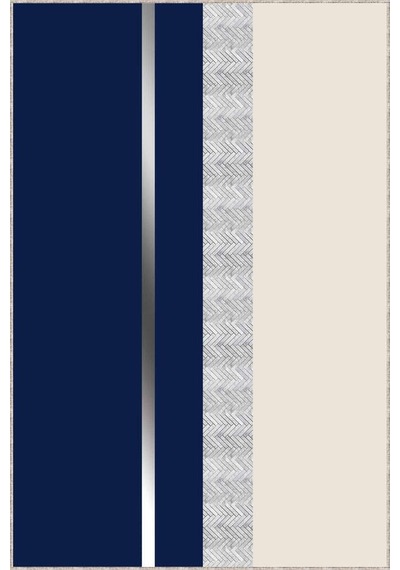 Lacivert Silver Kaymaz Modern Kesme Rulo Yolluk Halı Vh016n11